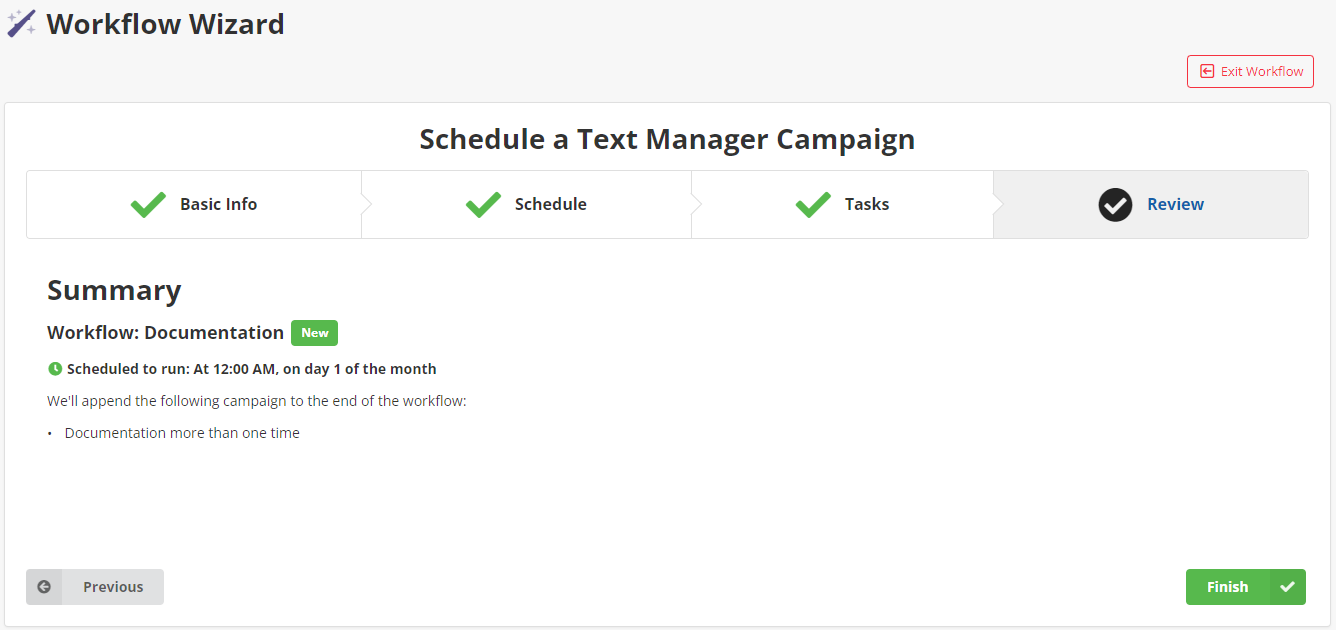 Creating a Workflow